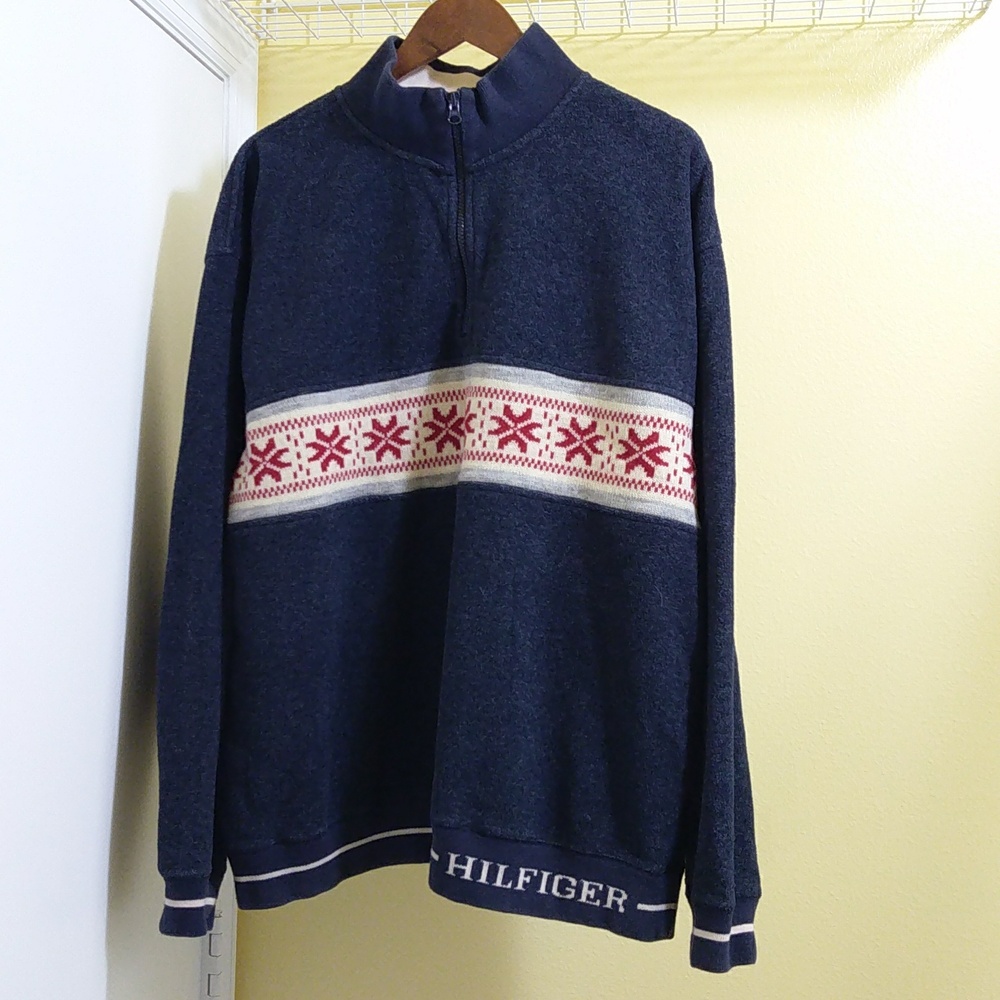 Vintage‎ Tommy Hilfiger 1/4 Zip Pullover - Sz XL